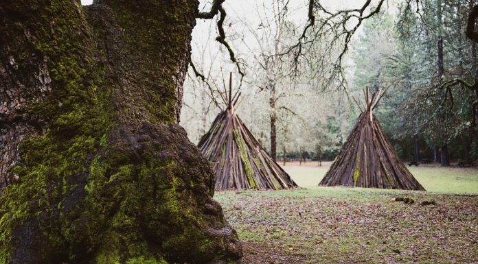 Traditional native american ceremonial lodging